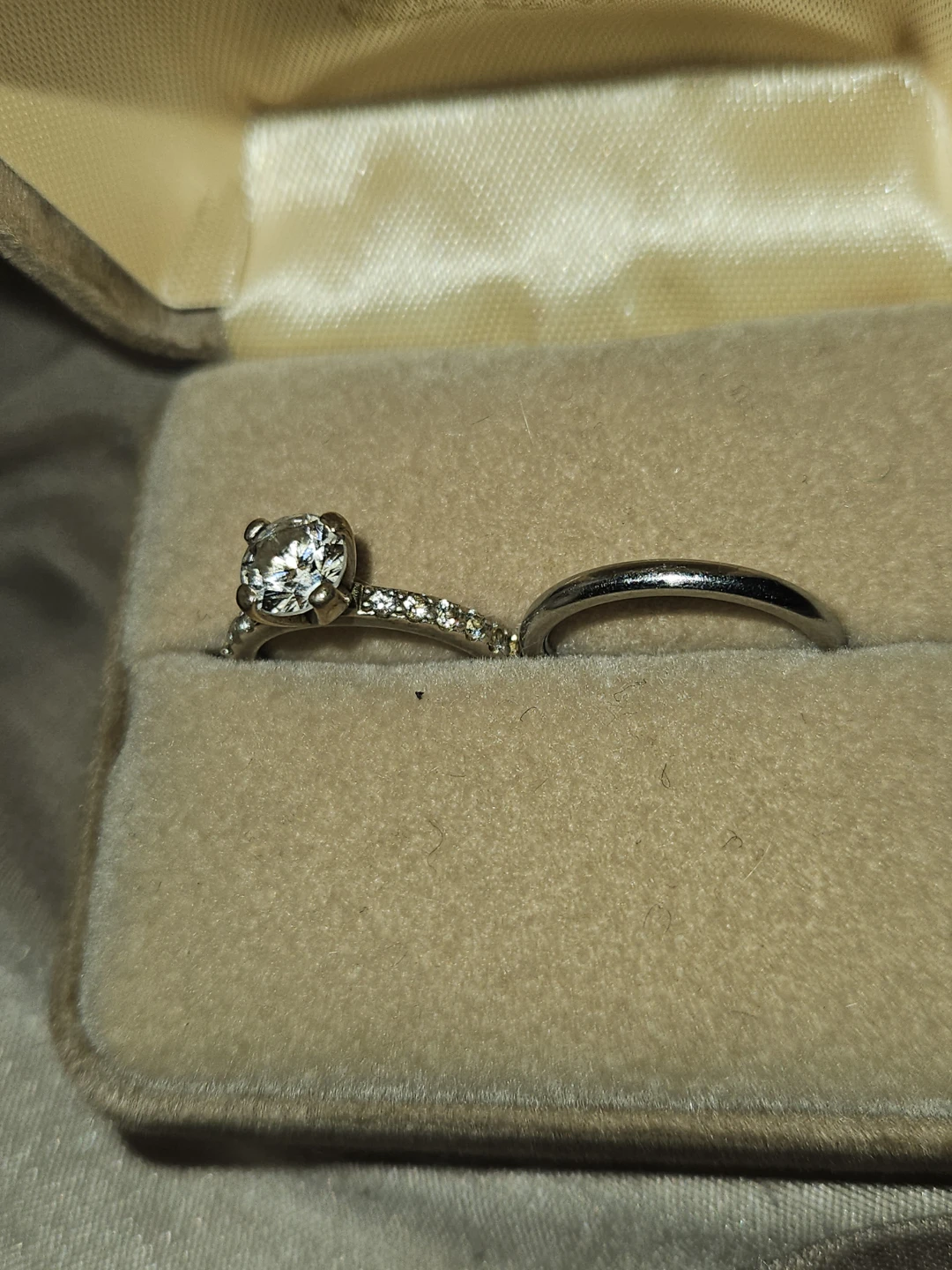 White sapphire Engagement Ring Set - photo 3