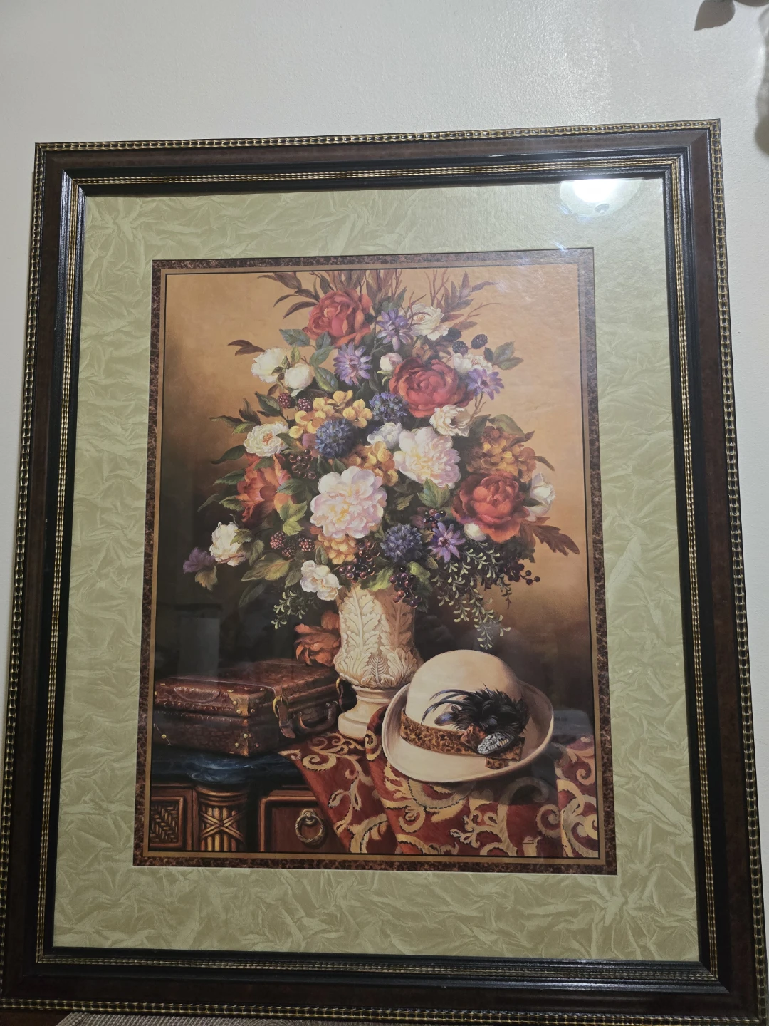 Large Vintage Home Interiors Floral Art - Travel & Fashion Theme - photo 4