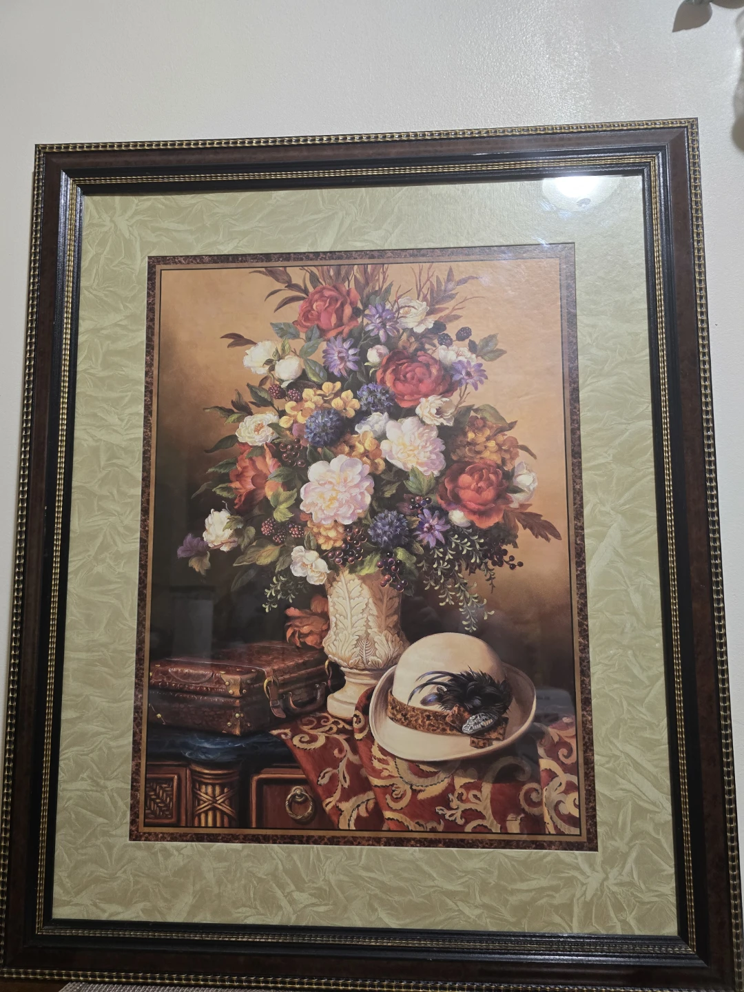 Large Vintage Home Interiors Floral Art - Travel & Fashion Theme - photo 5