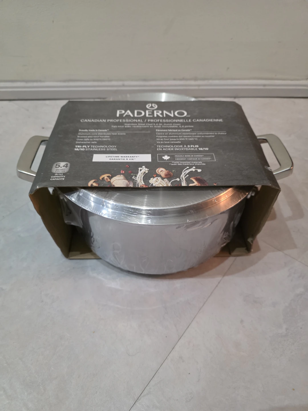Paderno Stainless Steel 5.4 Qt Dutch Oven - photo 2