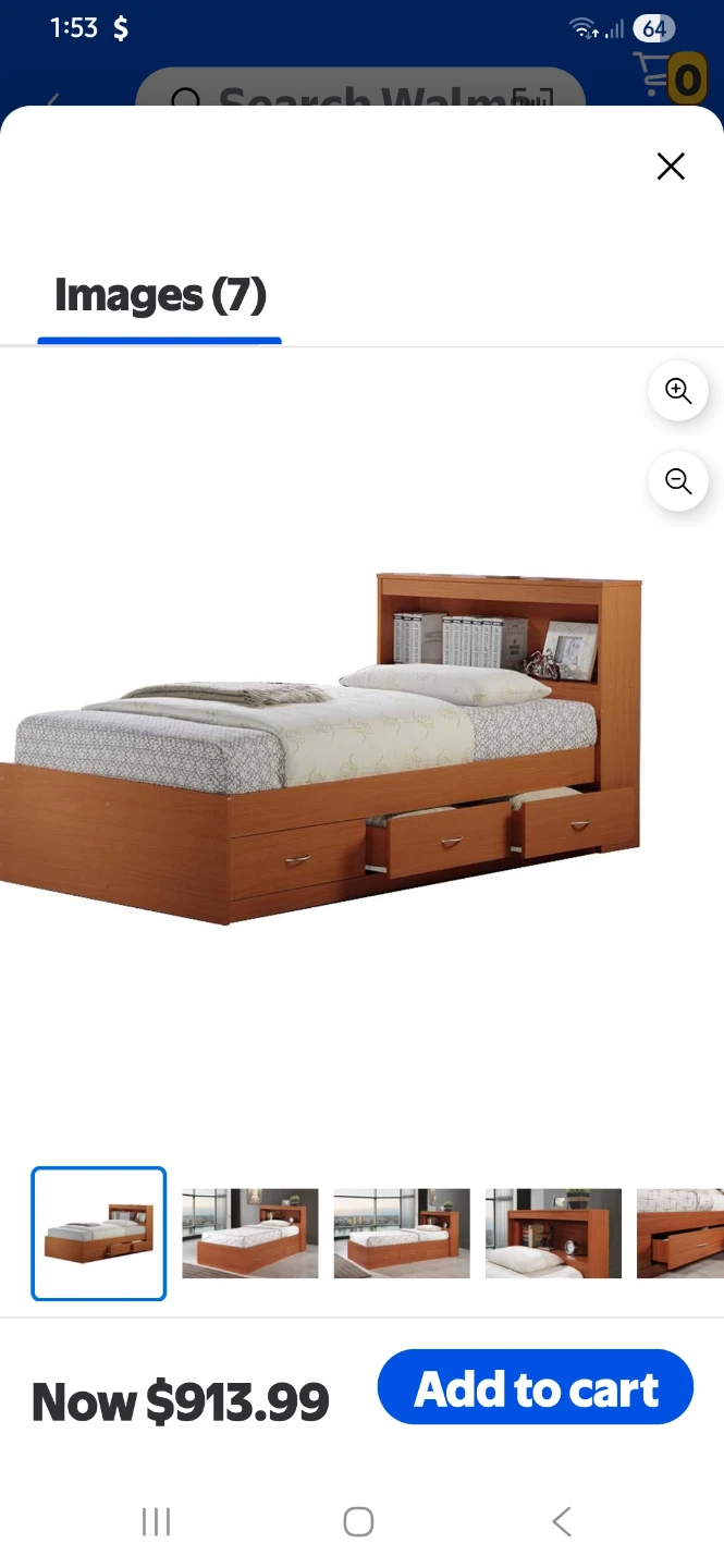 Platform Bed with Storage Drawers and Headboard Shelf 🥕