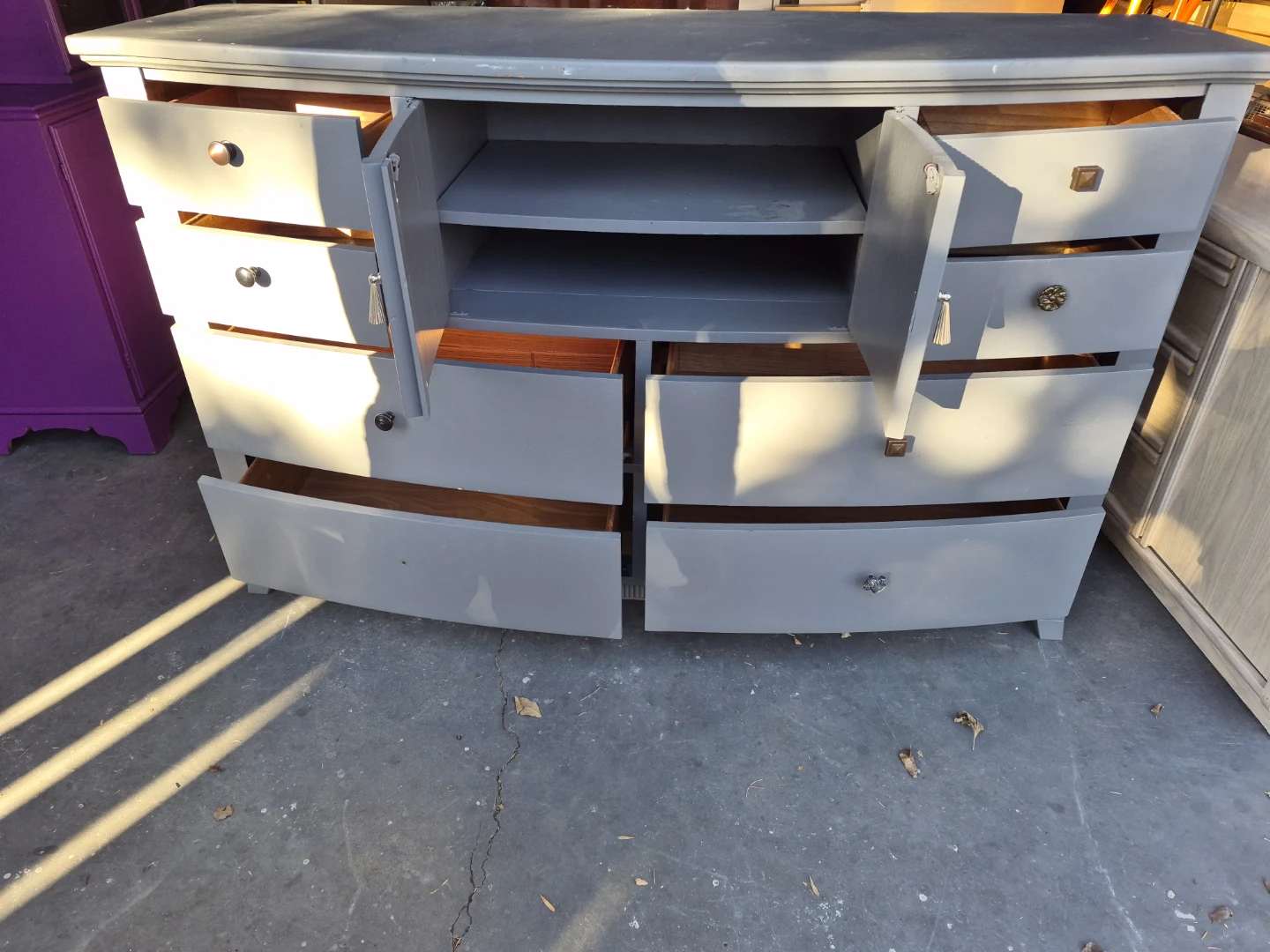 Grey Dresser with 10 Drawers - photo 2