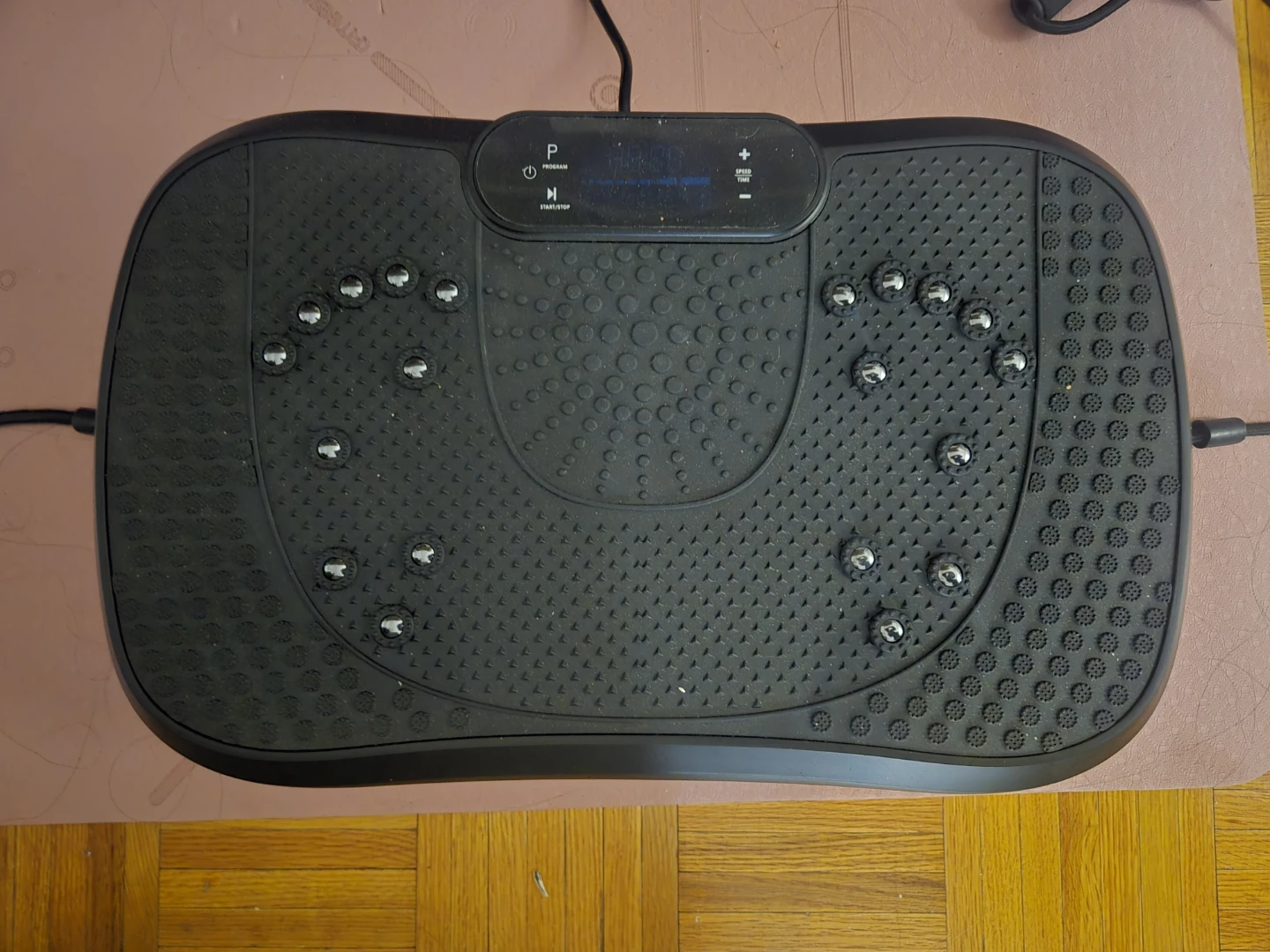 Black Vibration Plate with Resistance Bands