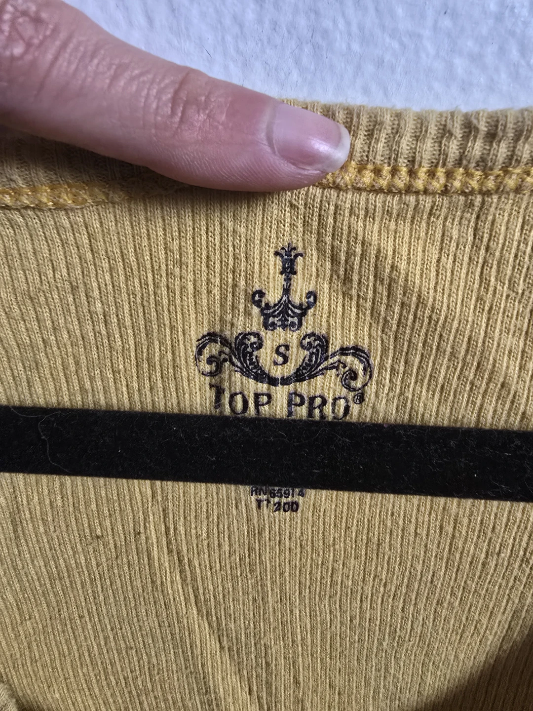Top Pro Yellow Ribbed Tank Top Size S - photo 5