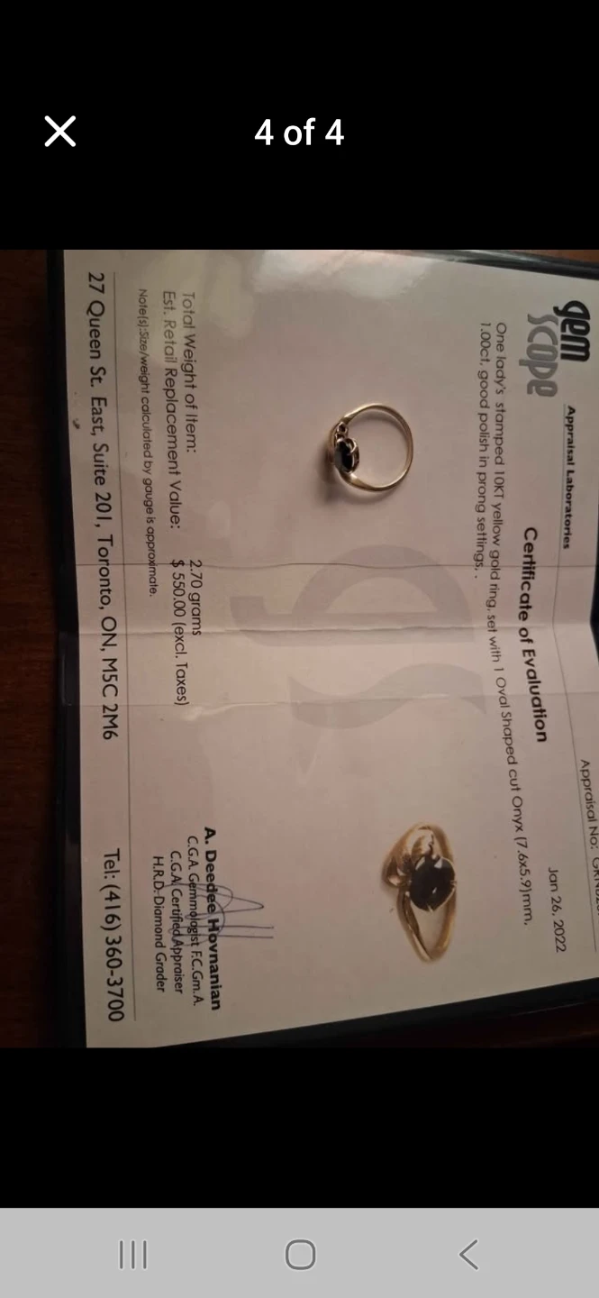 10K Yellow Gold Onyx Ring - photo 3