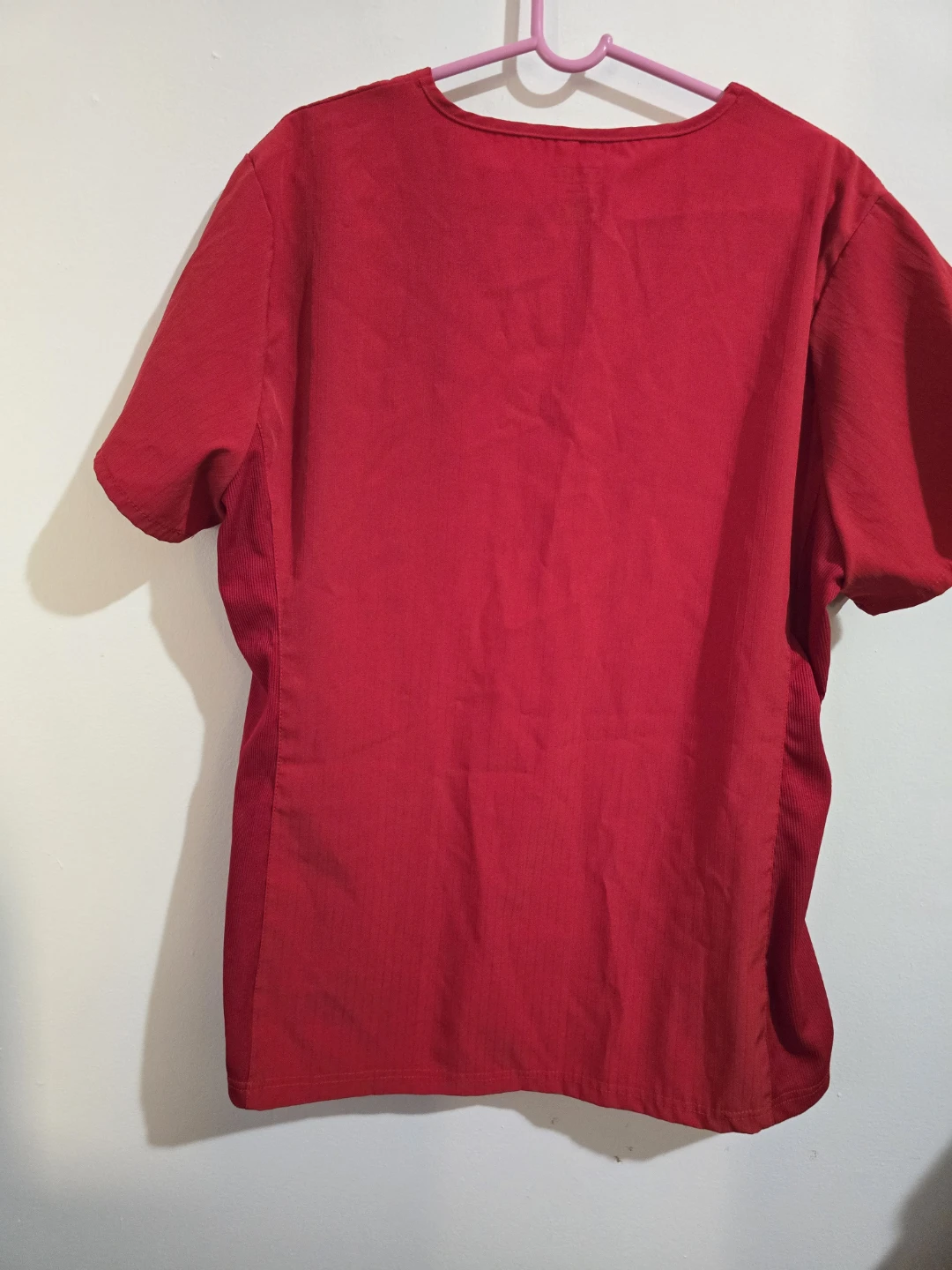 Red Unique Scrubs V-Neck Wrap Top Size 2XL - photo 3