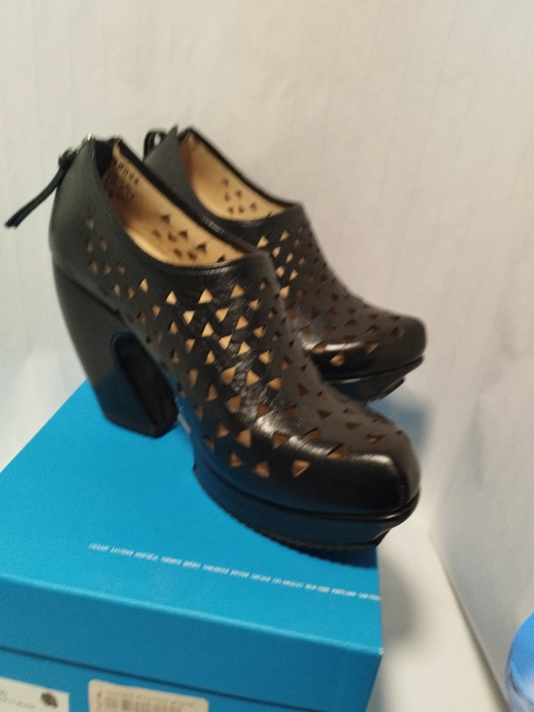 John Fluevog Prepare Hi Rappel Black Cut-Out Booties Size 10.5