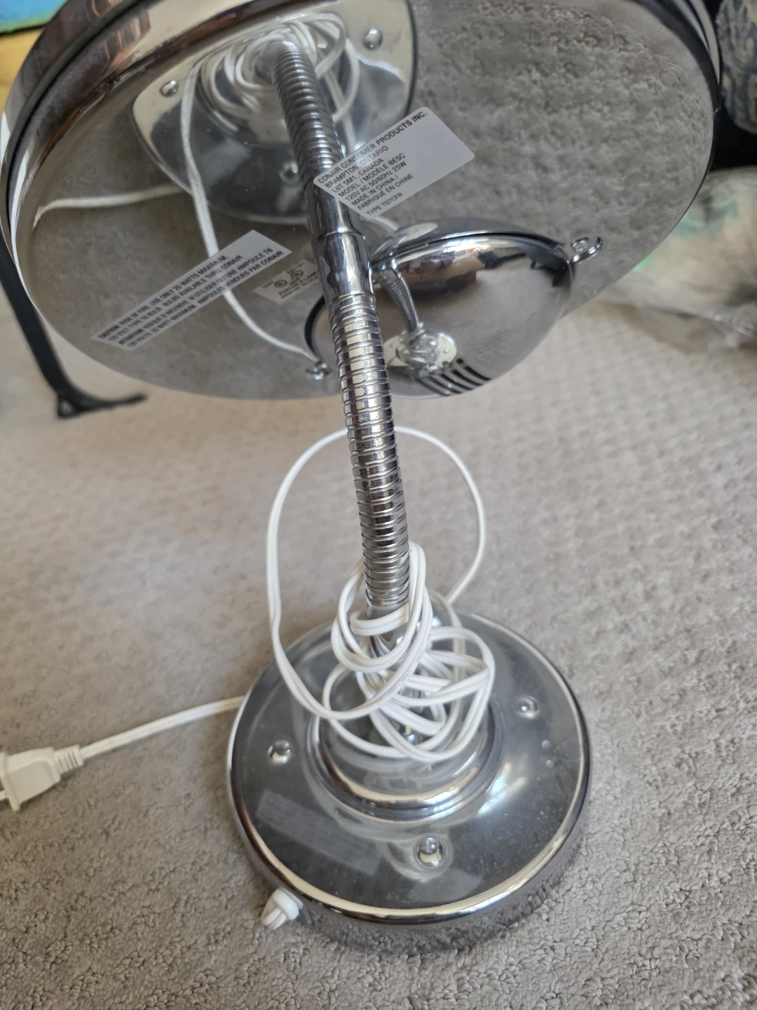 Silver Vanity Mirror with Flexible Neck - photo 2