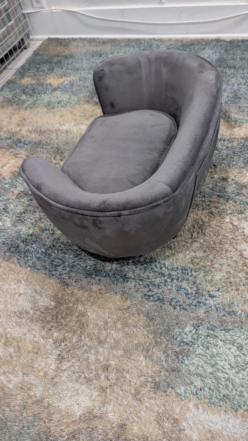 Gray Velvet Pet Couch - photo 2