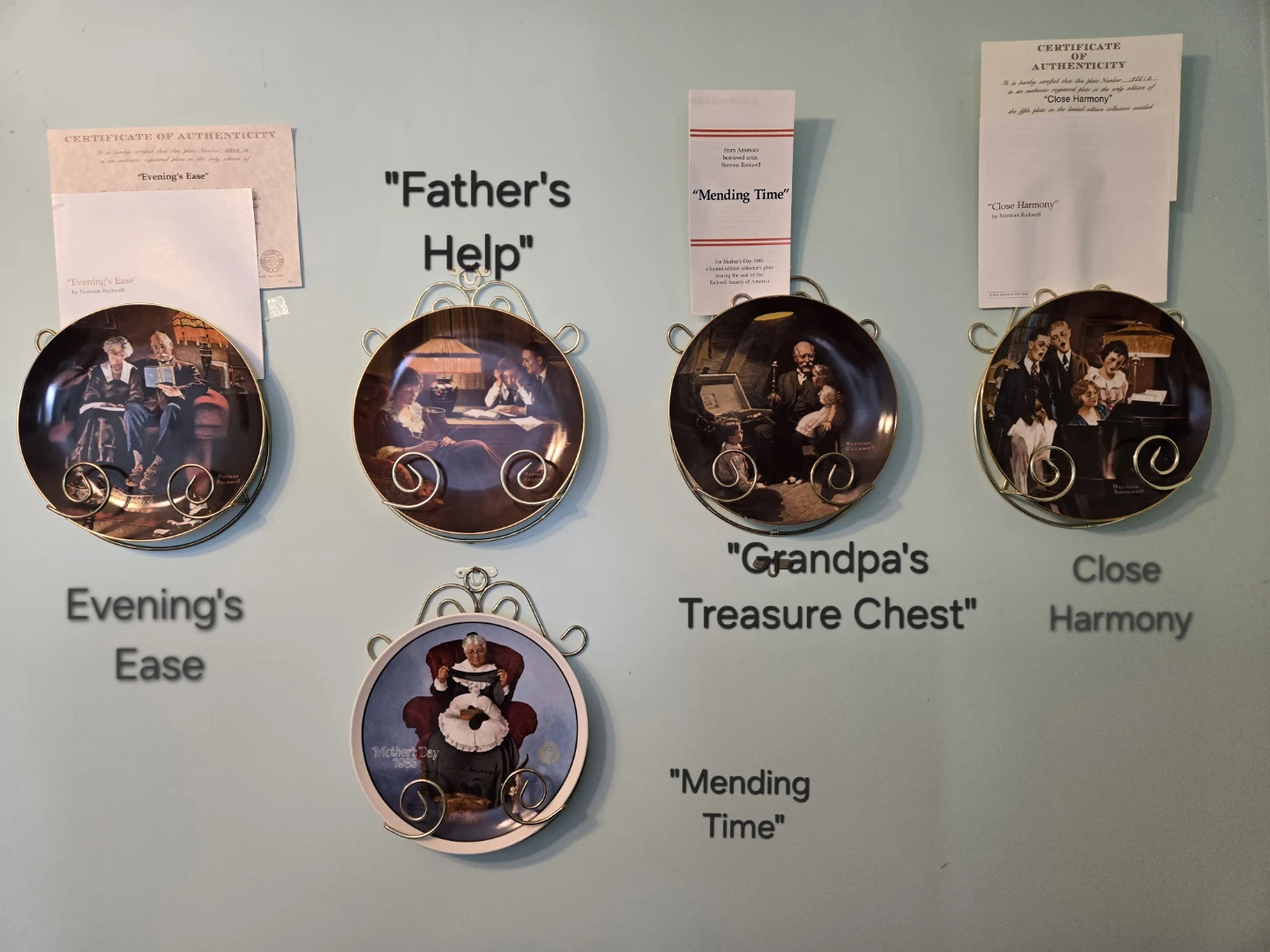 Norman Rockwell Collector Plates (Set of 5)