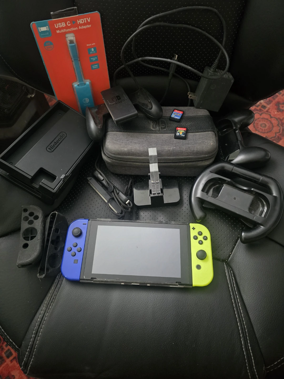 Nintendo Switch Console with Games and Accessories - photo 2