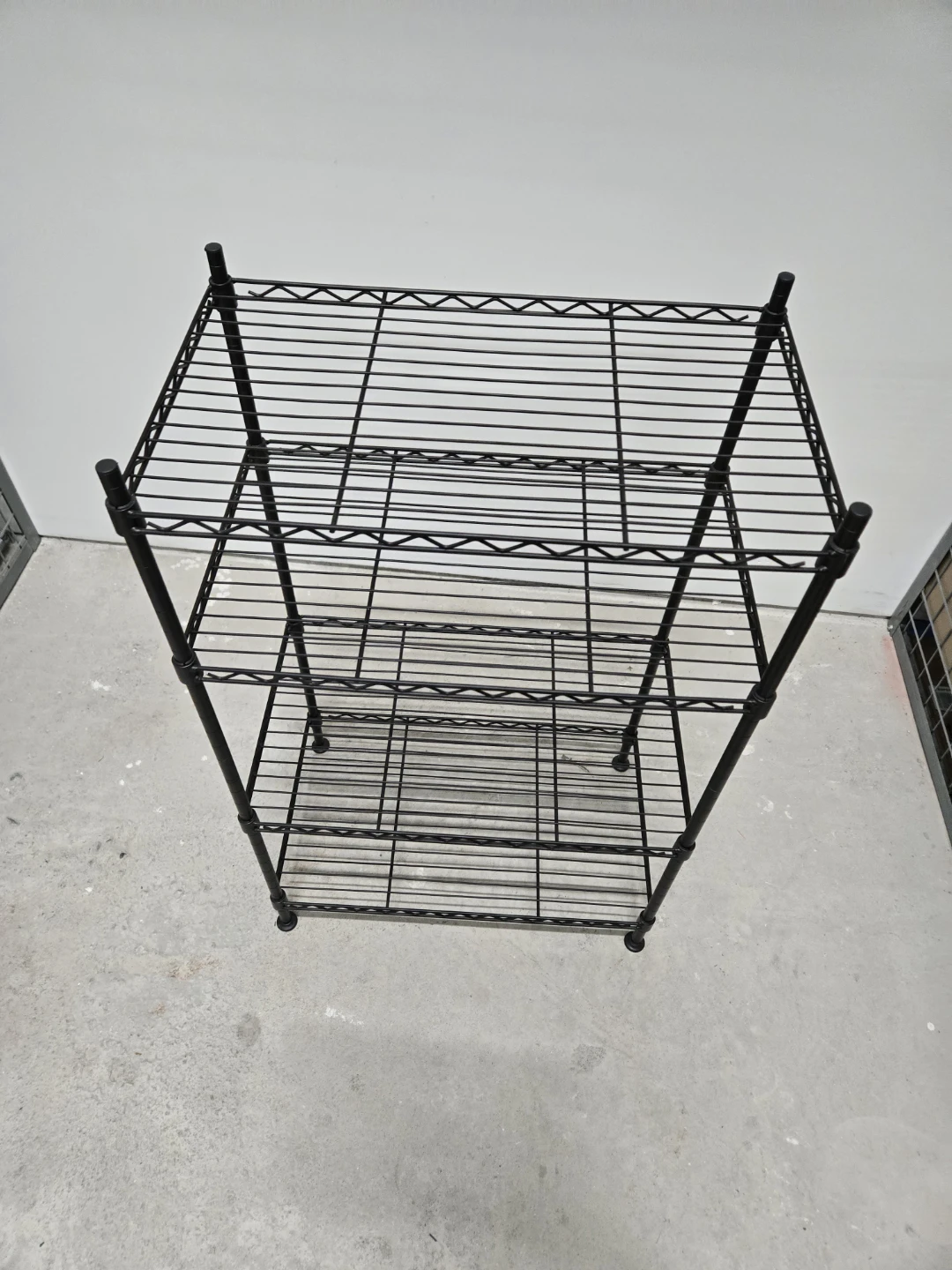 Black 4-Tier Wire Shelving Unit - photo 2