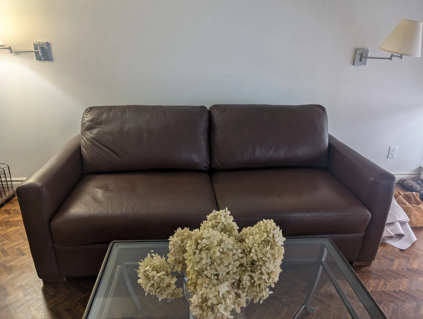 Brown Leather Sofa