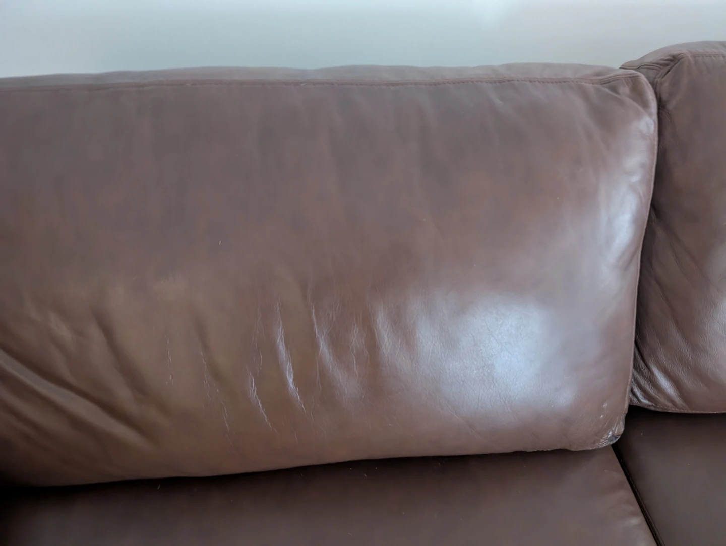 Brown Leather Sofa - photo 4