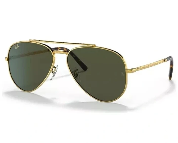 Ray-Ban Aviator Sunglasses Gold Frame Green Lens