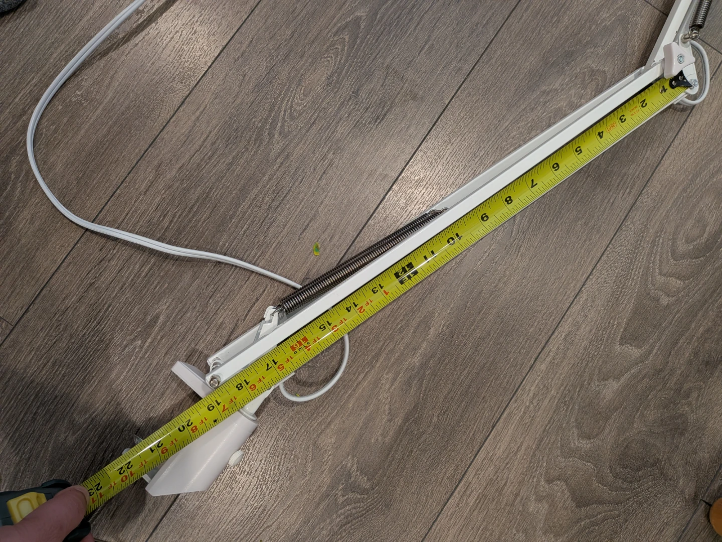 White Adjustable Swing Arm Desk Lamp with Magnifier - photo 4