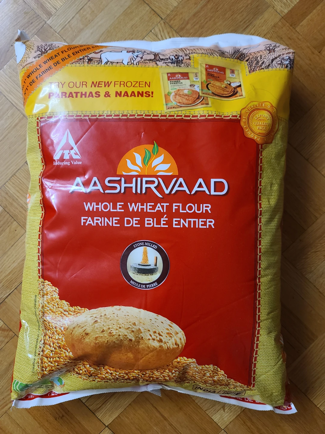 Aashirvaad Whole Wheat Flour - 20lb - Expiry 09 March 2026