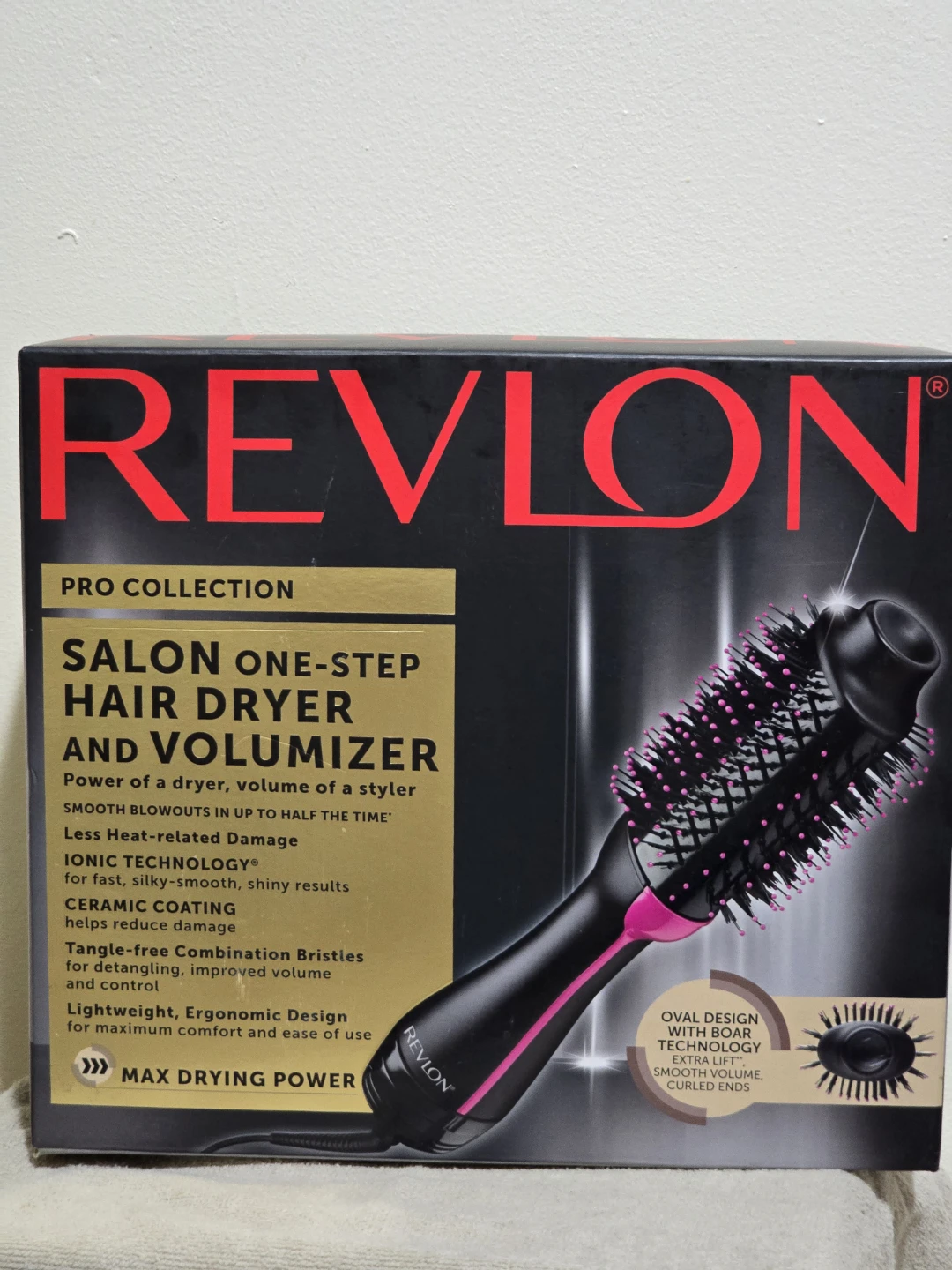​New Revlon One-Step Volumizer Hair Dryer - Black & Pink - photo 2