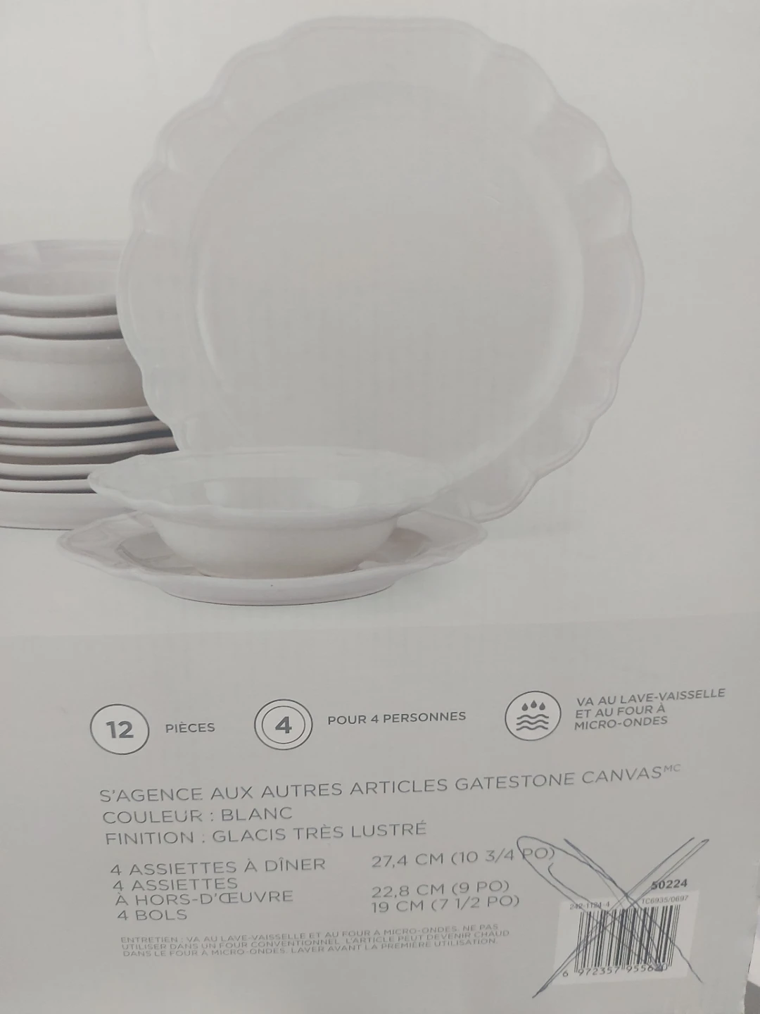 Canvas 12-Piece Stoneware Dinnerware Set - photo 3