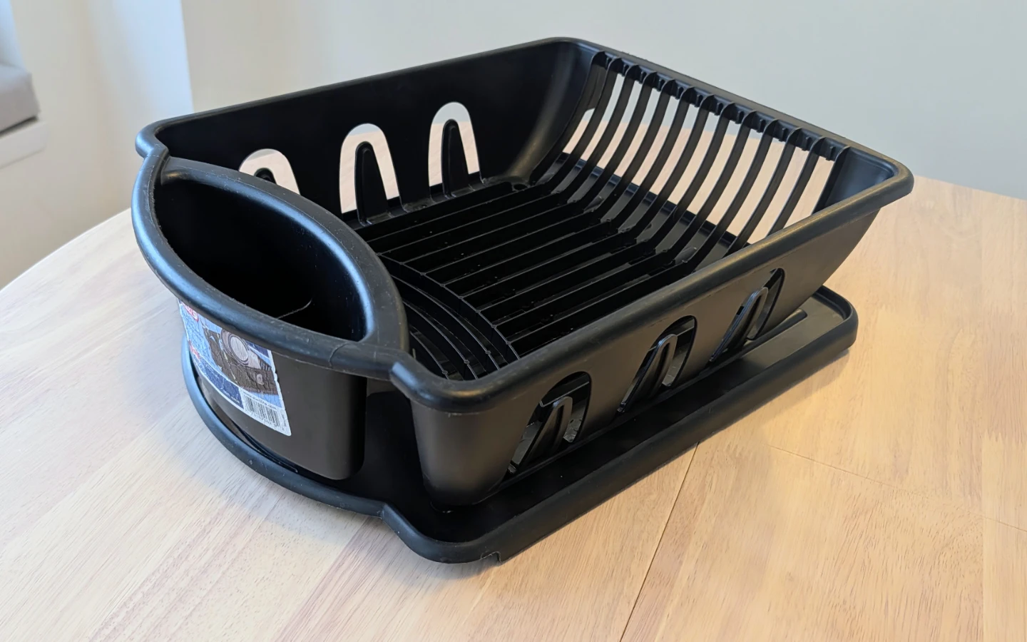 Sterilite Black Dish Drying Rack with Utensil Holder - photo 2