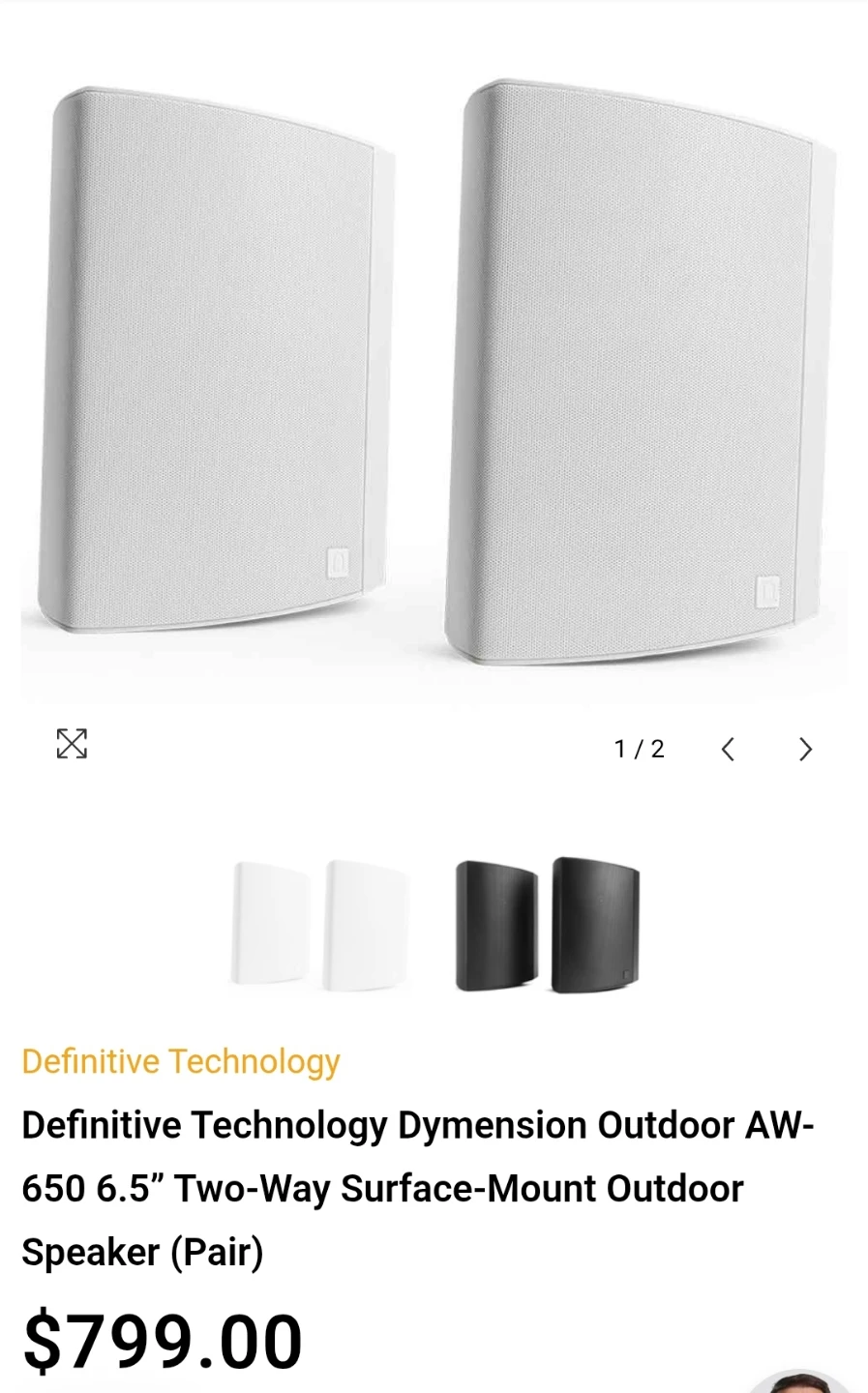 Definitive Technology Dymension Outdoor AW-650 Speakers (Pair) - photo 5