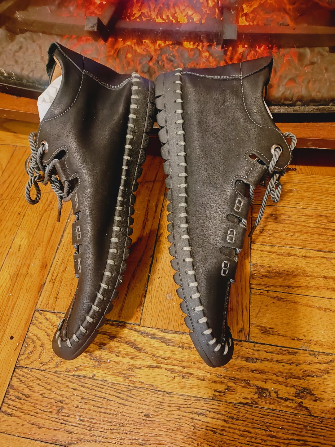 🏆 Men's Black Lace-Up Shoes Size 45 or U.S size 11.5/12 - photo 2