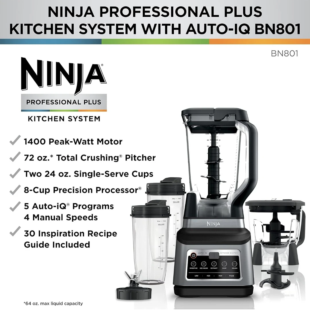 Ninja Professional Plus Kitchen System with Auto-IQ BN801 - photo 2