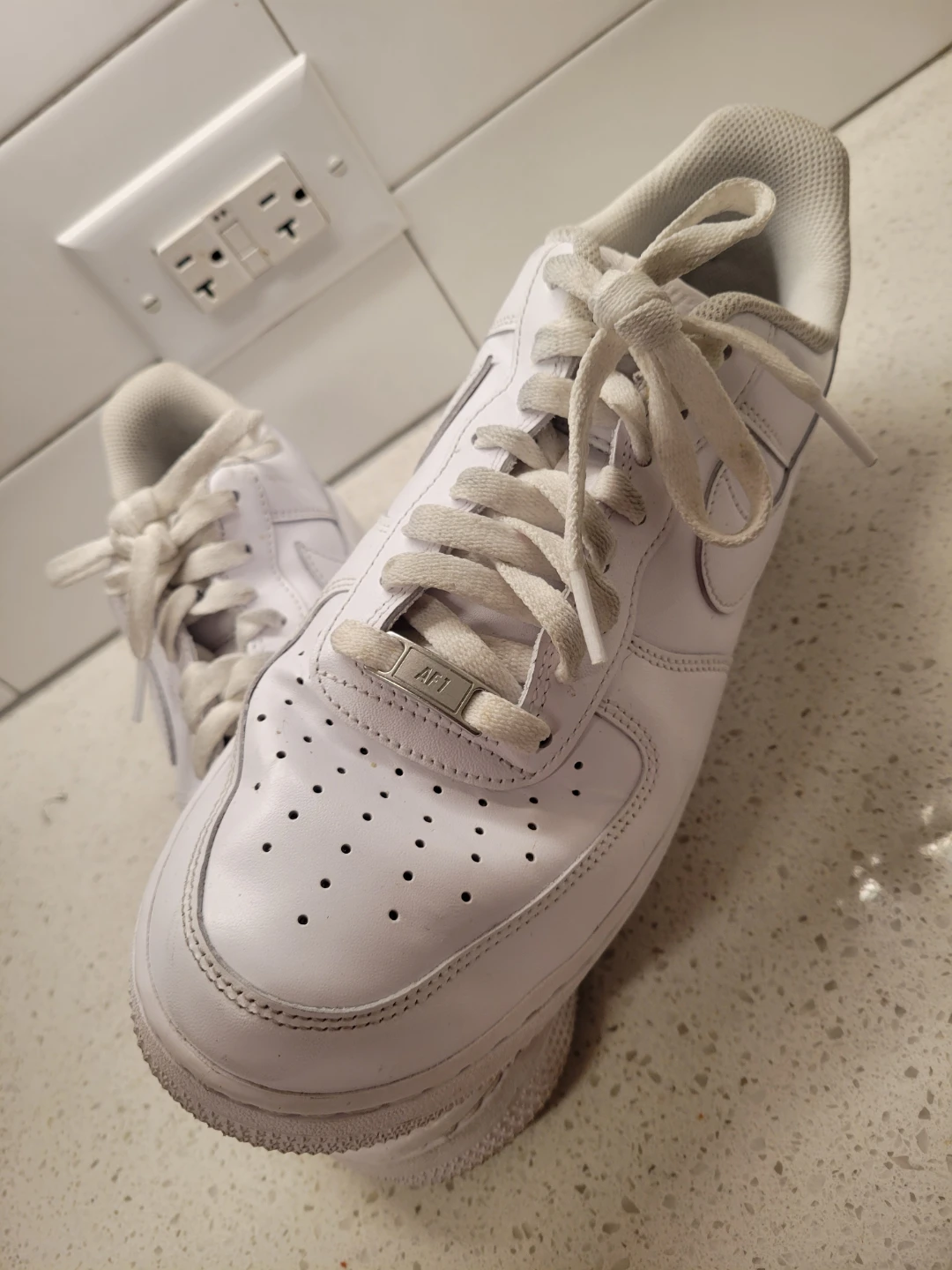Nike Air Force 1 White Sneakers - photo 2