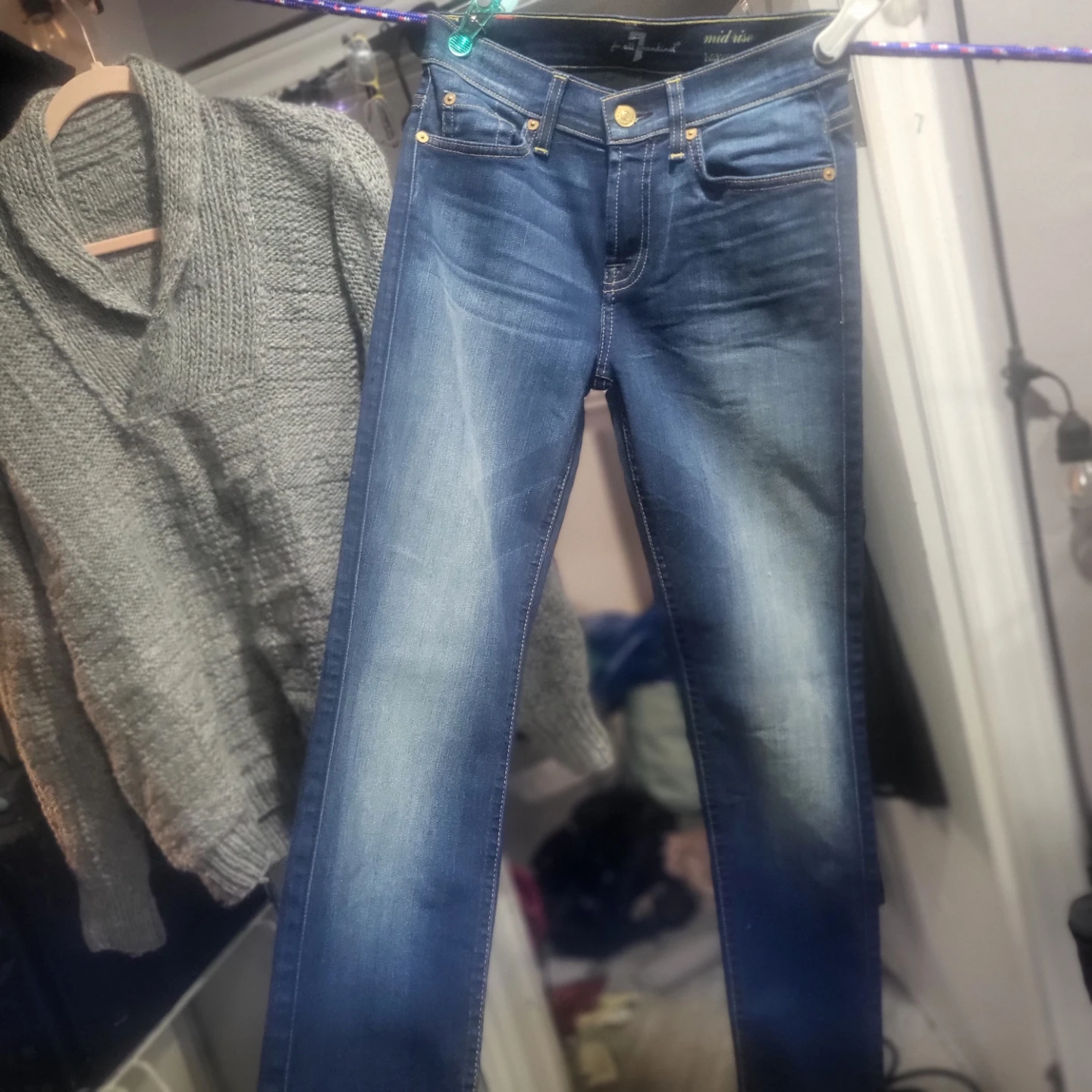 7 For All Mankind Roxanne Mid Rise Jeans Size 25 - photo 3