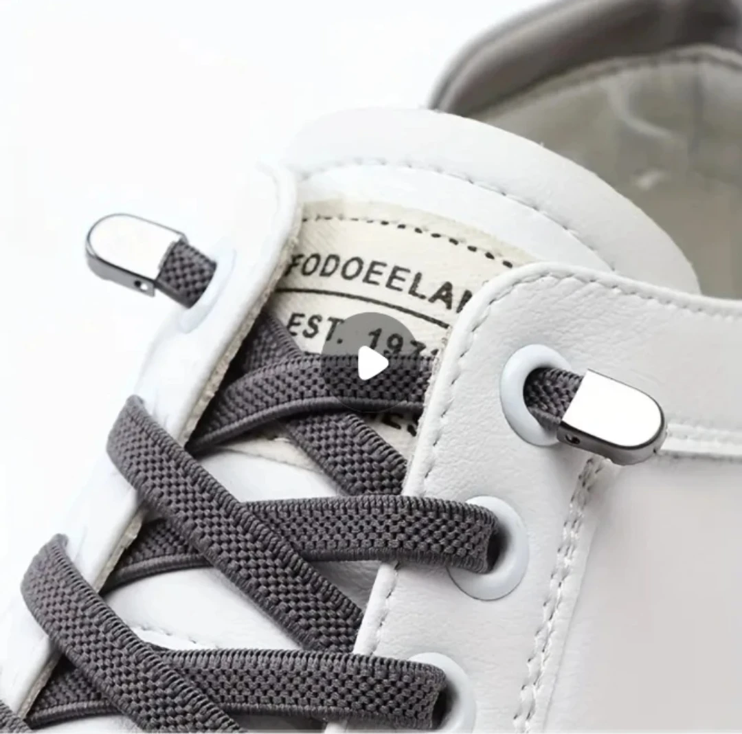 4 set of Black Elastic Shoelaces with Lock System