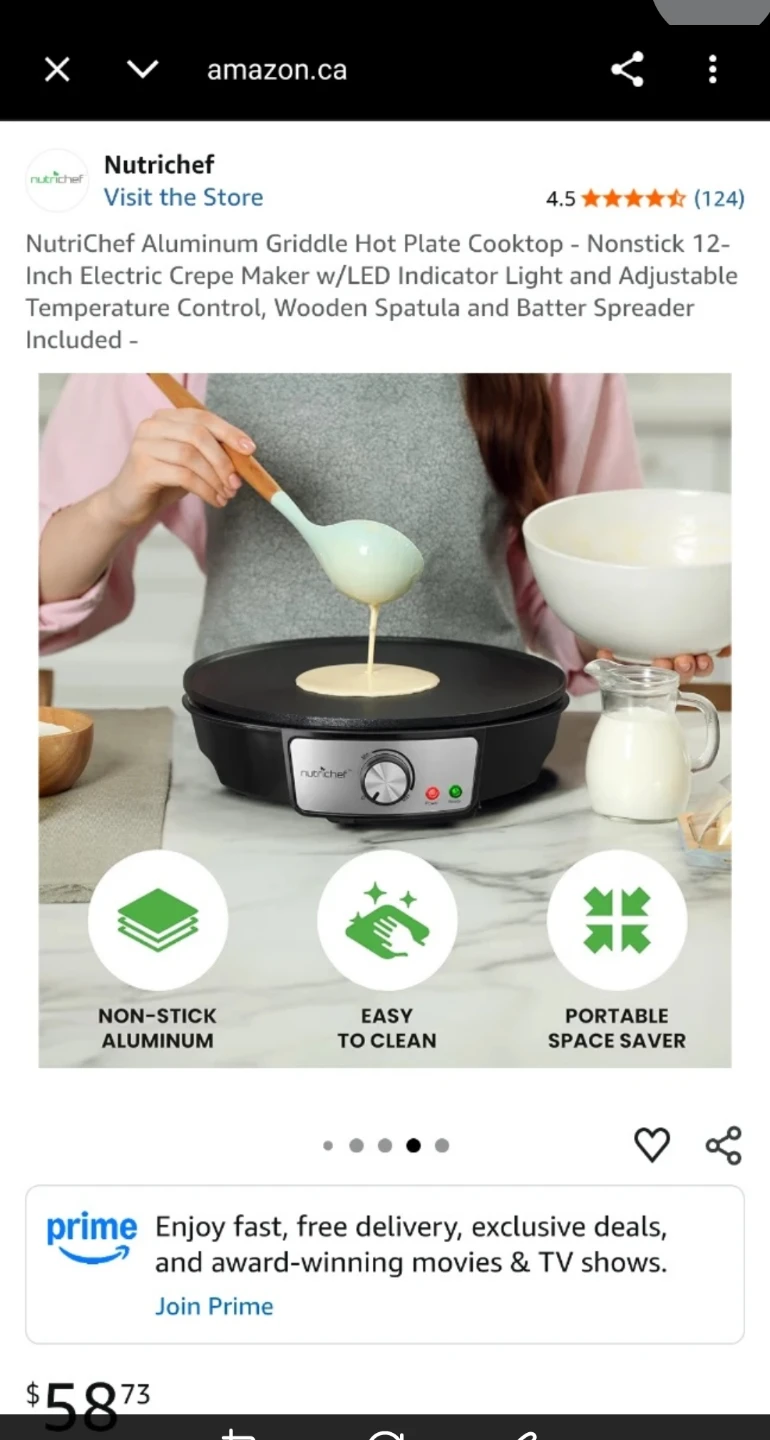 (NEW) NutriChef Electric Crepe Maker 12-inch - photo 3
