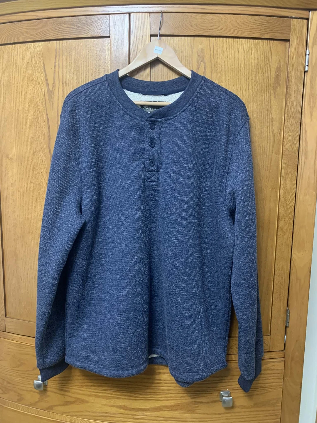 The BC Clothing Co. Sherpa Lined Henley Sweater XL