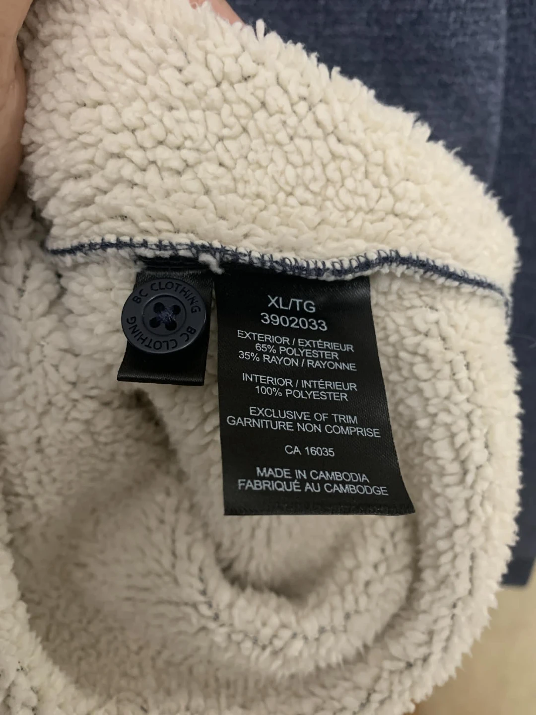 The BC Clothing Co. Sherpa Lined Henley Sweater XL - photo 4