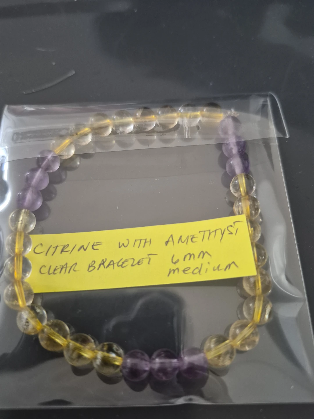 Citrine and Amethyst Clear Bracelet - Medium - photo 4