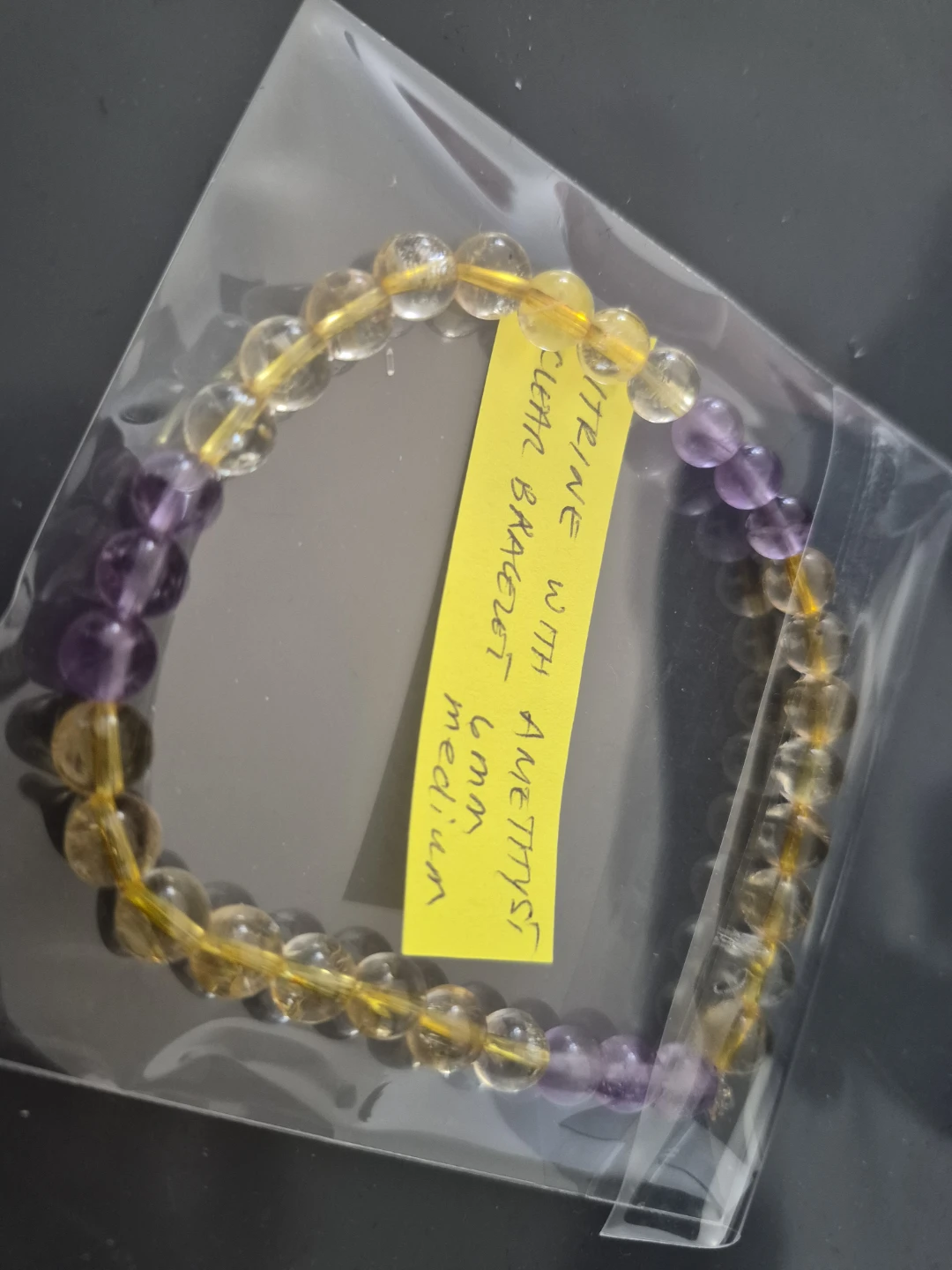 Citrine and Amethyst Clear Bracelet - Medium - photo 5