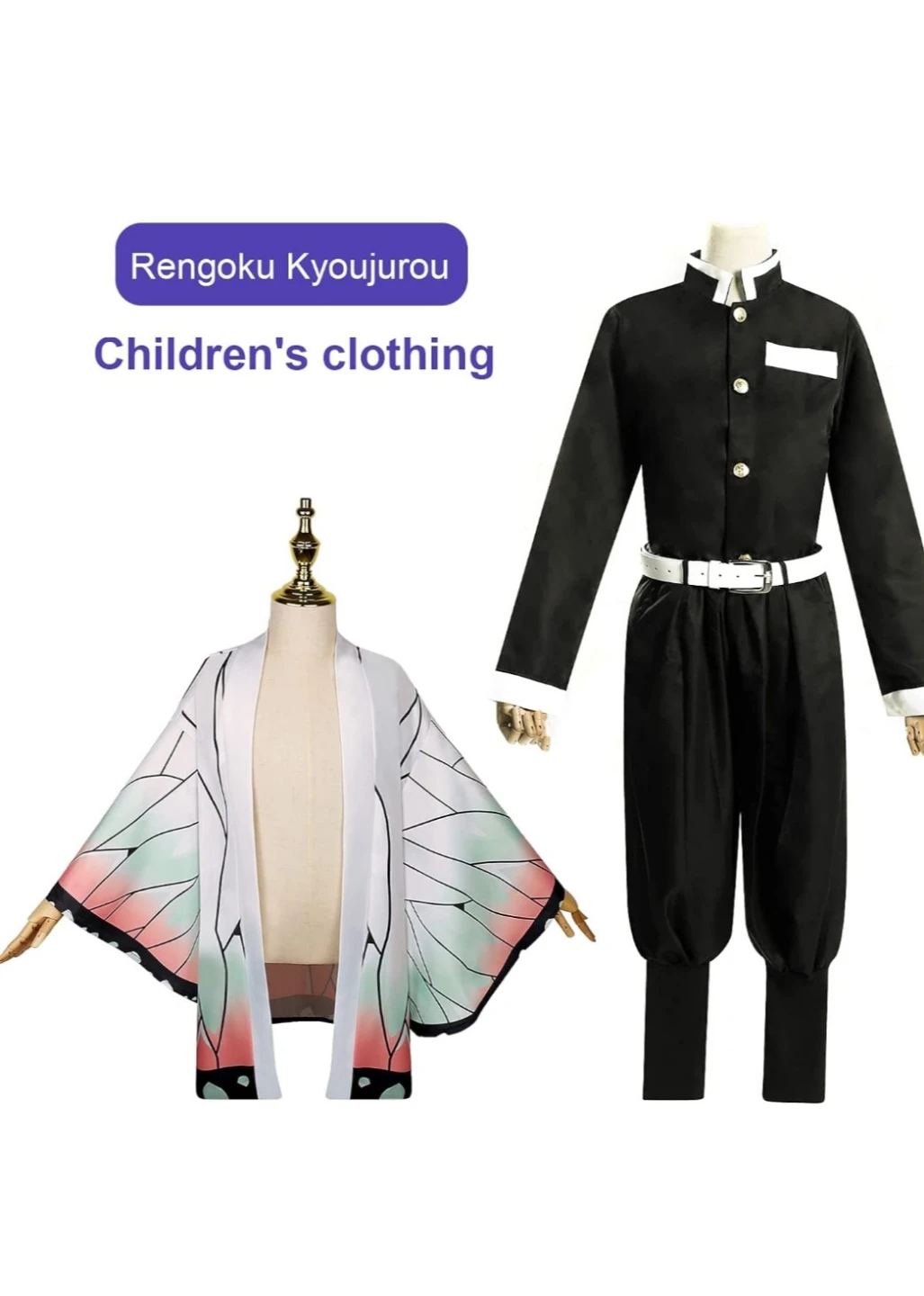 Demon Slayer Kochou Shinobu Cosplay Costume for Kids - photo 4