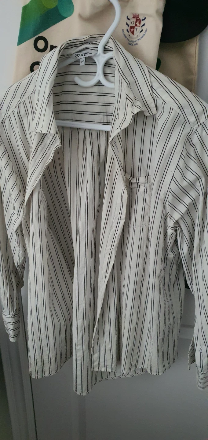 George. Striped Button-Up Shirt - Size S/P