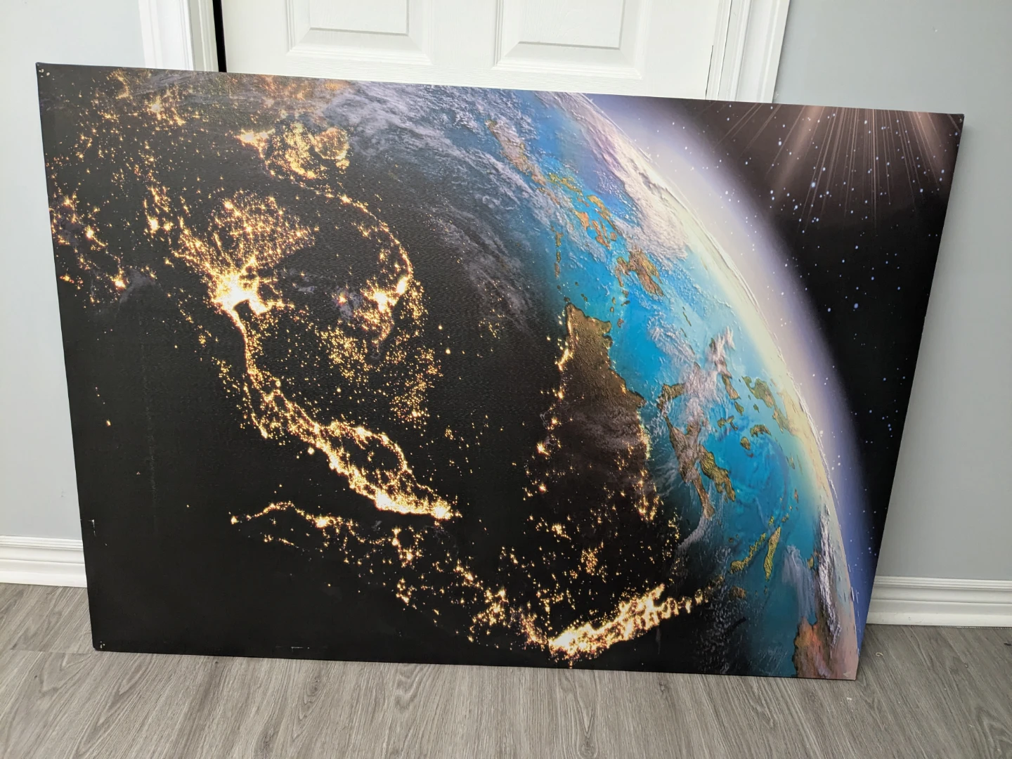 Large Earth Space Canvas Wall Art