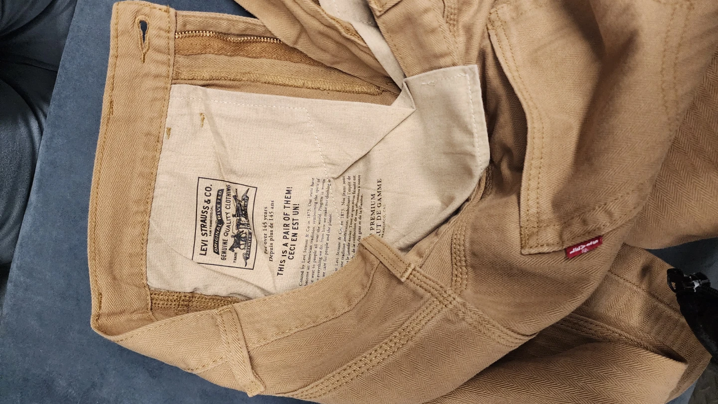 Levi's Brown Herringbone Work Pants W34 L34 - photo 2