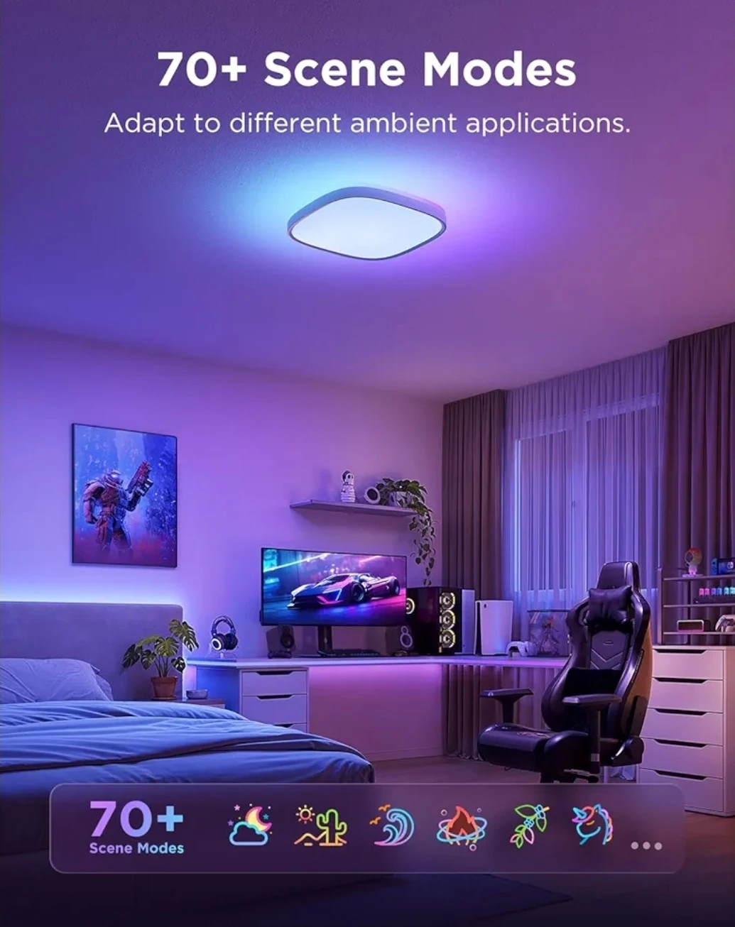 🆕️Govee Square Ceiling Light, RGBIC - photo 3