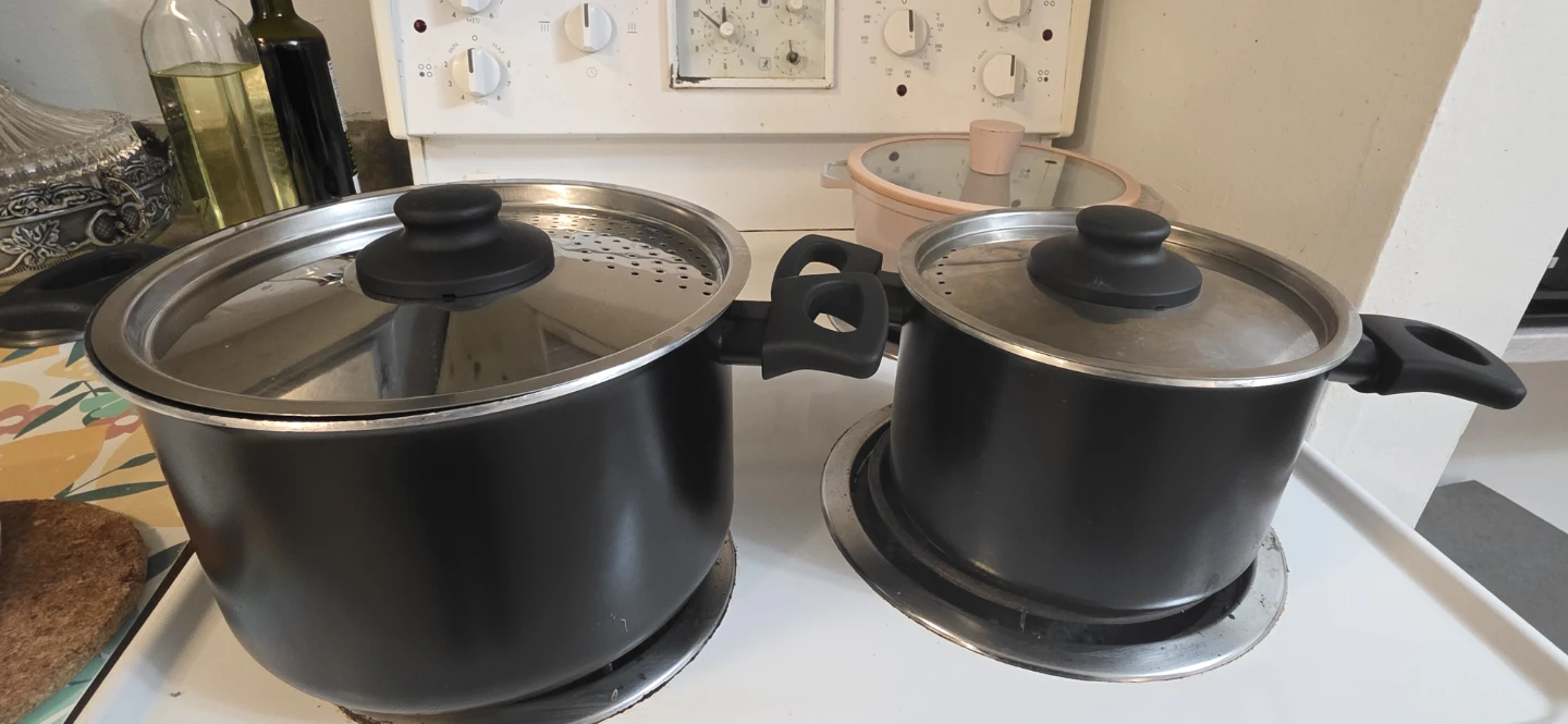 💥Moving Sale💥2 Ikea Black Pots with Lids🥕