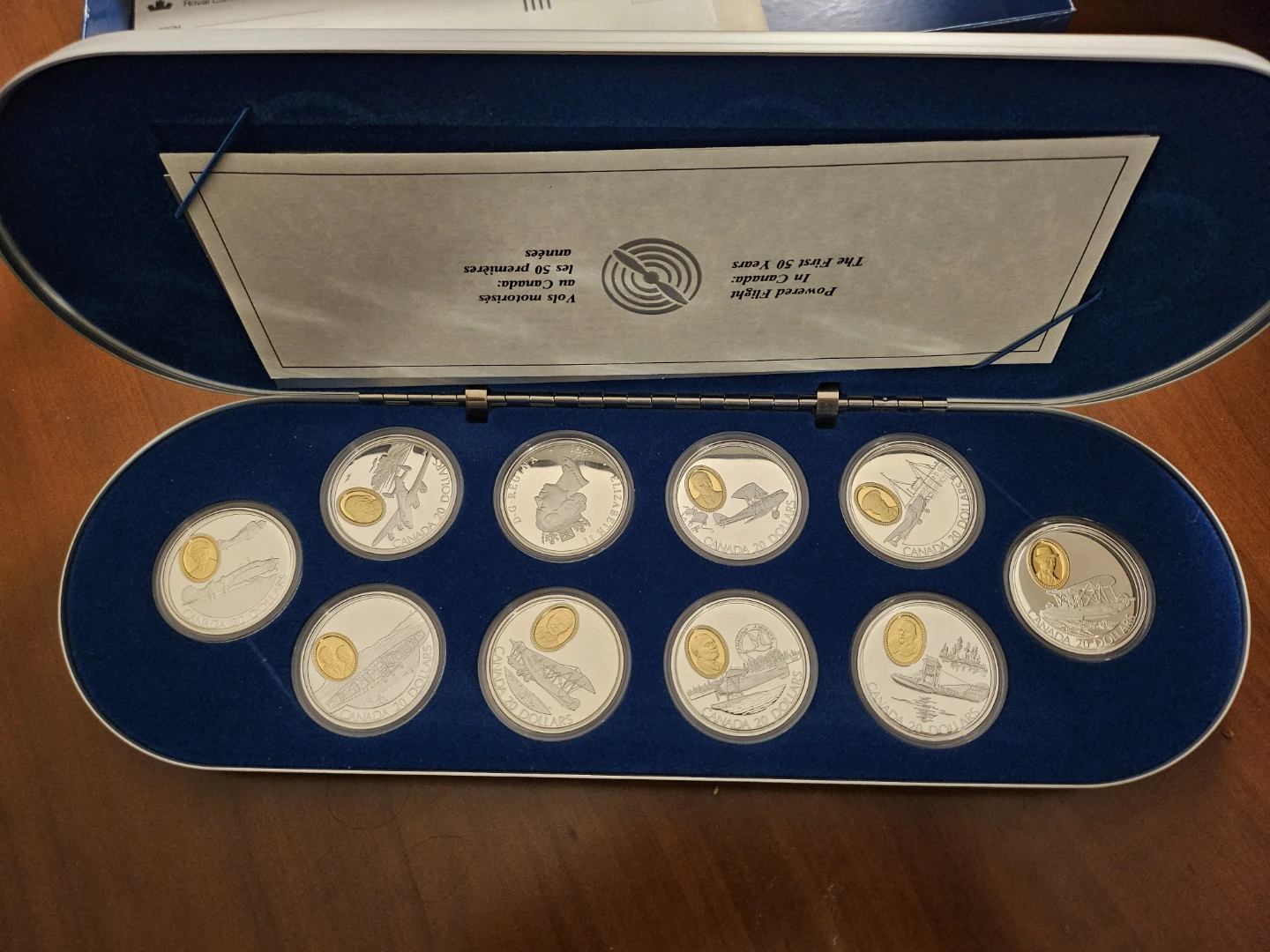 Royal Canadian Mint Aviation Coin Set 1990-1994