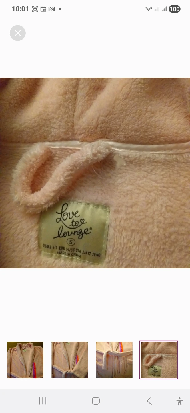NEW PINK ROBE 10 12 14 SMALL MEDIUM Pockets WOMEN, LONG - photo 4