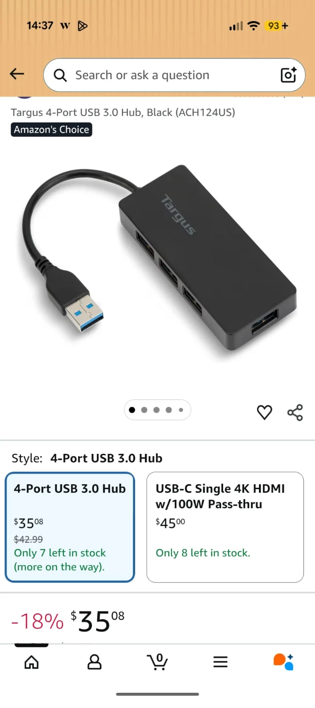 Targus 4-Port USB 3.0 Hub new - photo 3