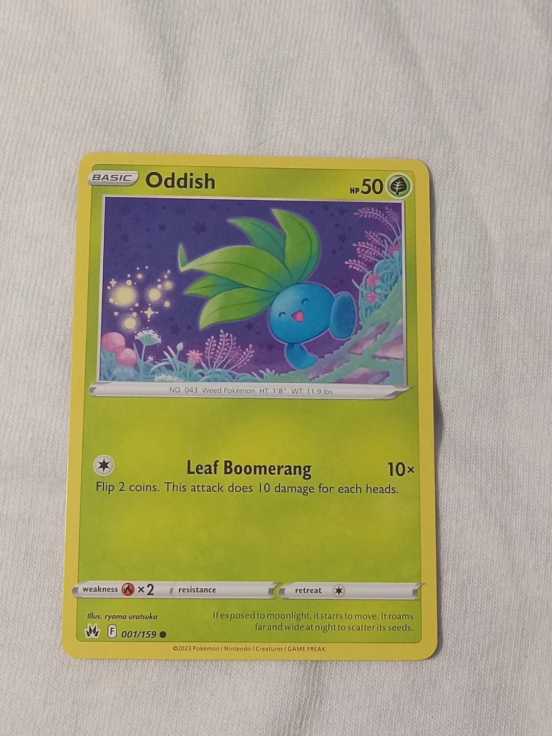 Crown Zenith Oddish Evolution Line Pokémon Cards Near Mint - photo 2