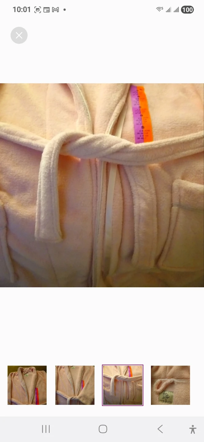 NEW PINK ROBE 10 12 14 SMALL MEDIUM Pockets WOMEN, LONG - photo 3