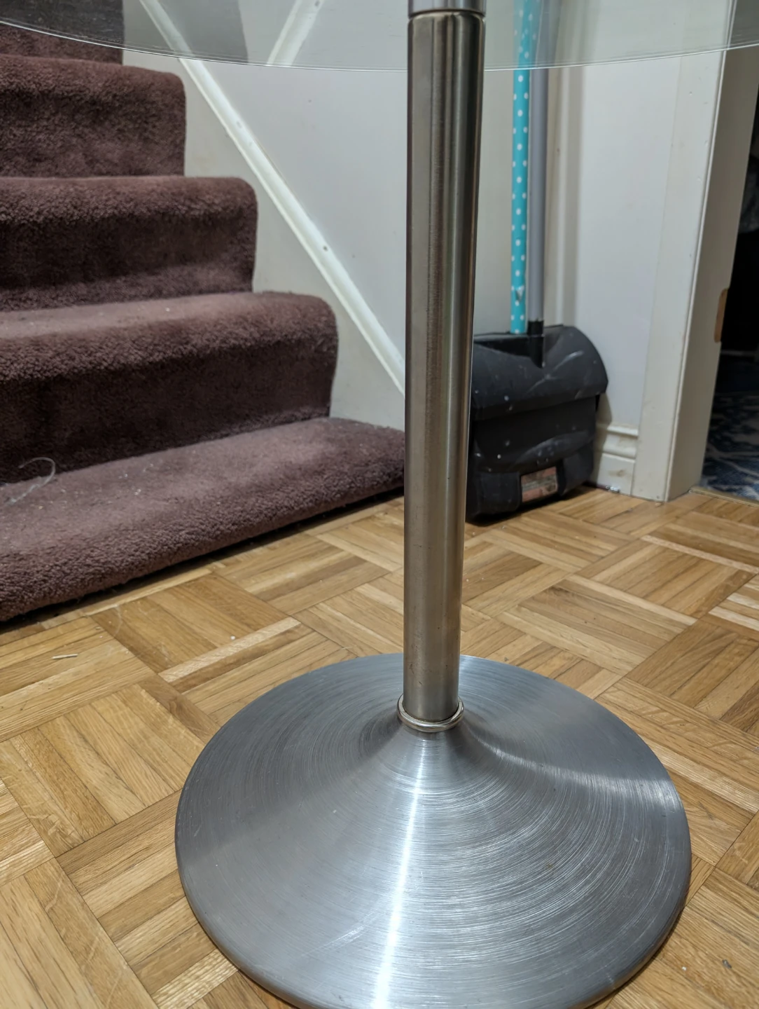 Glass and Metal Side Table - photo 2