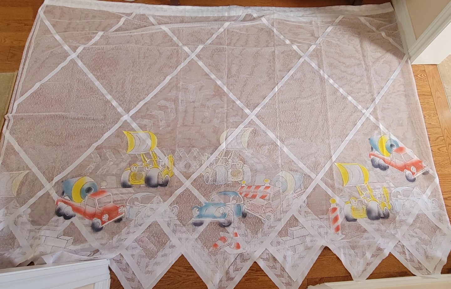 🏆 Children's Construction Vehicle Print curtain, 150x 404 cm - photo 3