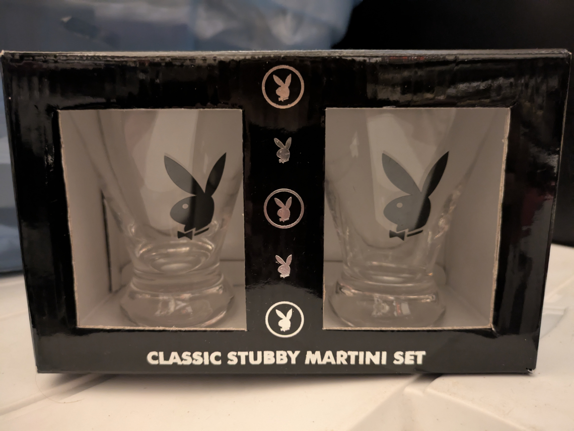 🏆 BRAND NEW Official "Playboy" classic stubby martini set