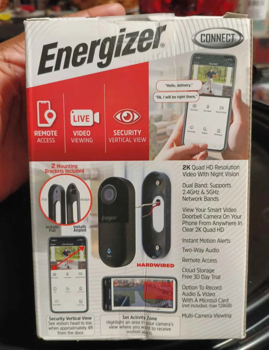 New!!! Energizer Smart 5GHz WiFi Video Doorbell Wired - photo 4